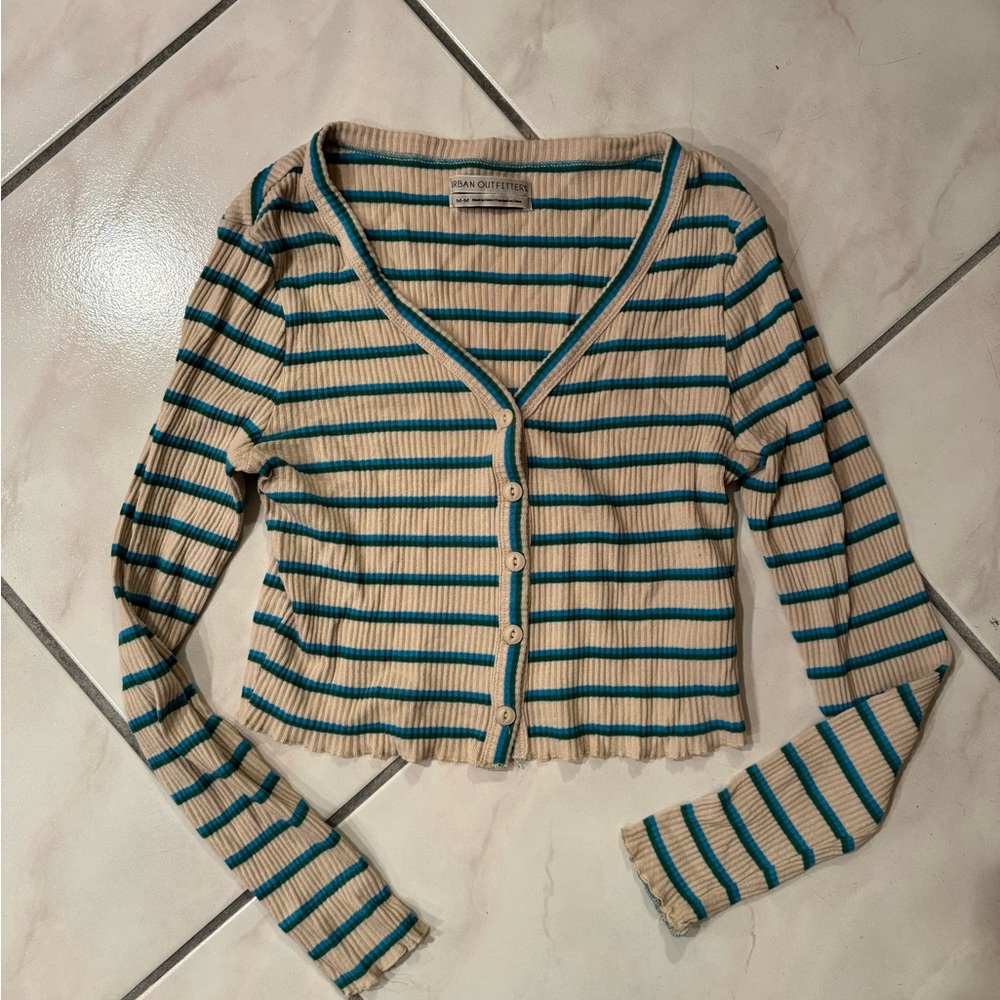 EUC Urban Outfitters Ribbed Button-Up Cardigan Top